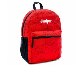Personalized Quilted Minnie Mouse Character Backpack - 16 Inch