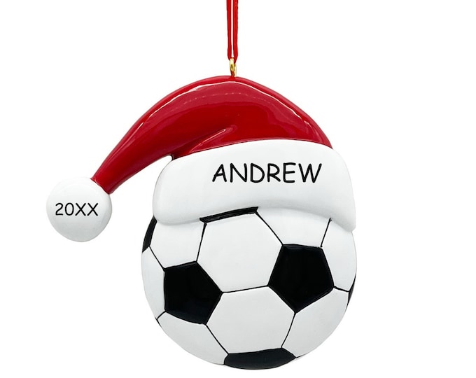 Personalized Soccer Ball Sports Christmas Ornament Etsy