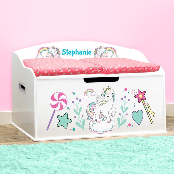 Personalized Dibsies Creative Wonders Unicorns & Rainbows Toy Box