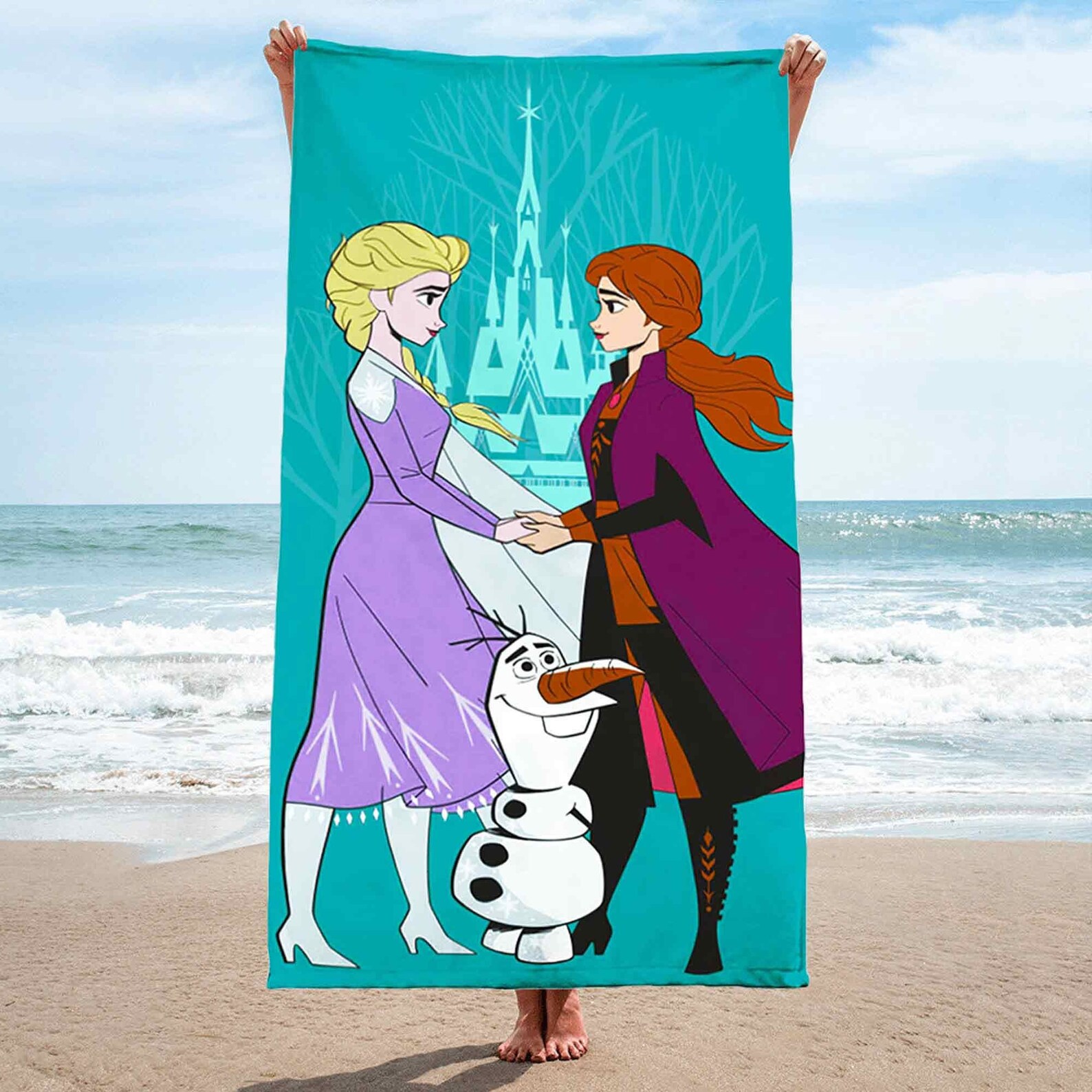 Personalized Licensed Frozen Beach Towel Etsy