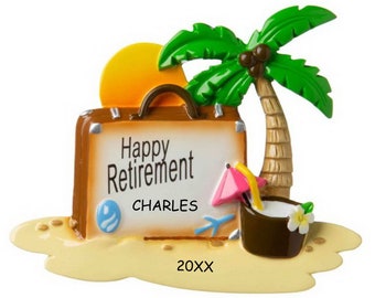 Personalized Happy Retirement Christmas Ornament