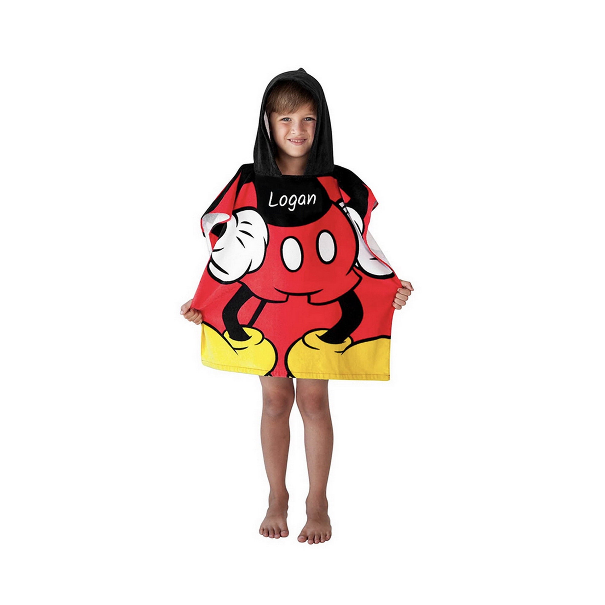 Personalized Hooded Poncho Bath Beach Towel mickey Mouse Too Etsy