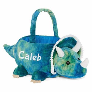 Personalized 3D Dinosaur Plush Easter Basket