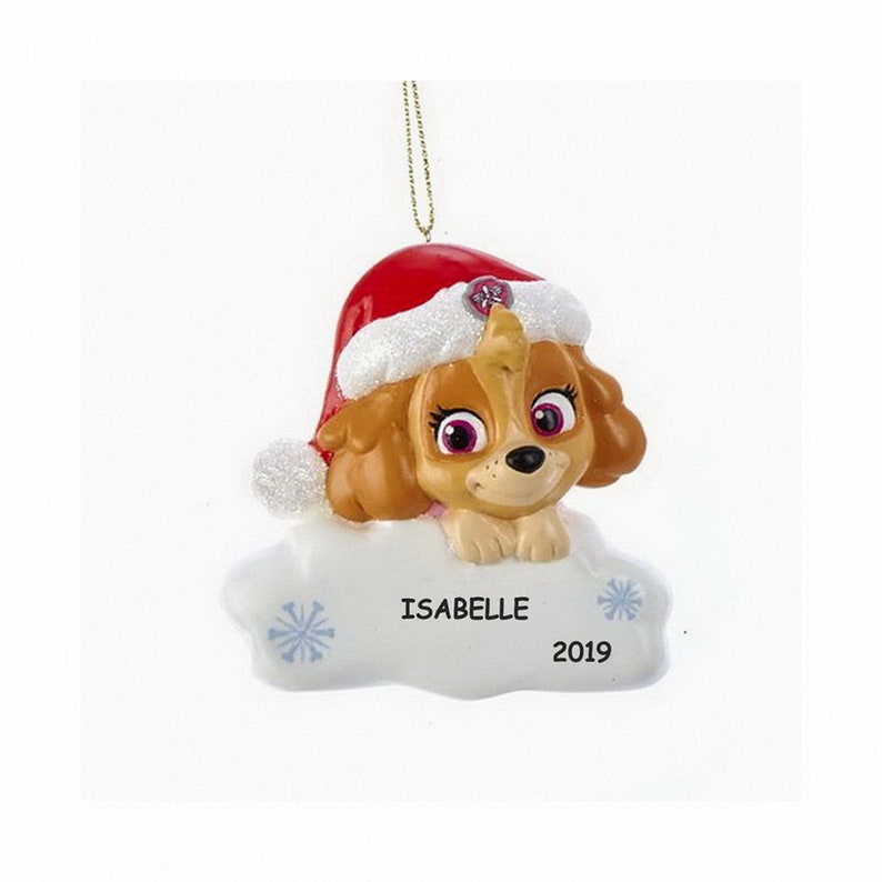 Personalized Paw Patrol Kids Christmas Ornament Skye on a Etsy