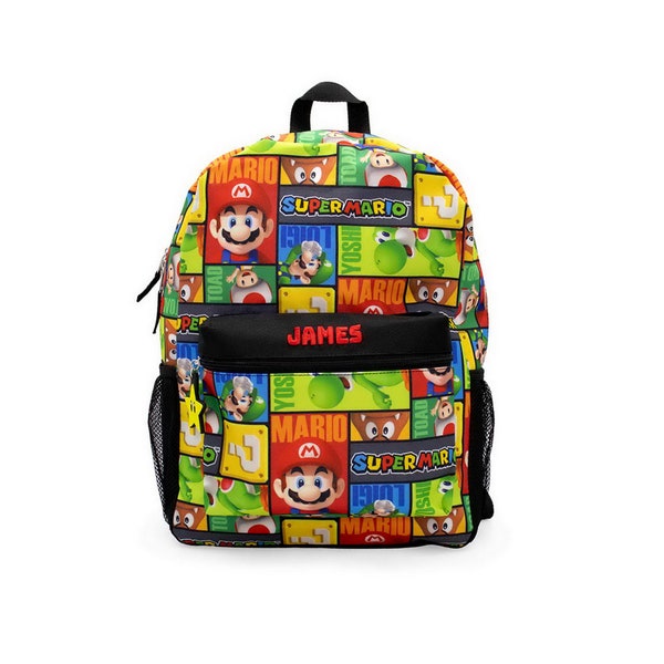 Personalized Super Mario Backpack - 16 Inch