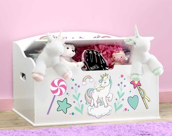 Personalized Dibsies Creative Wonders Unicorns Rainbows Toy Box