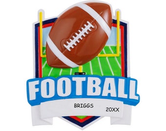 Personalized Football Gridiron Sports Christmas Ornament