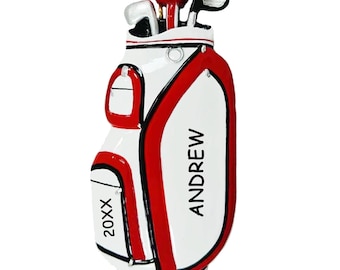 Personalized Golf Bag Christmas Ornament