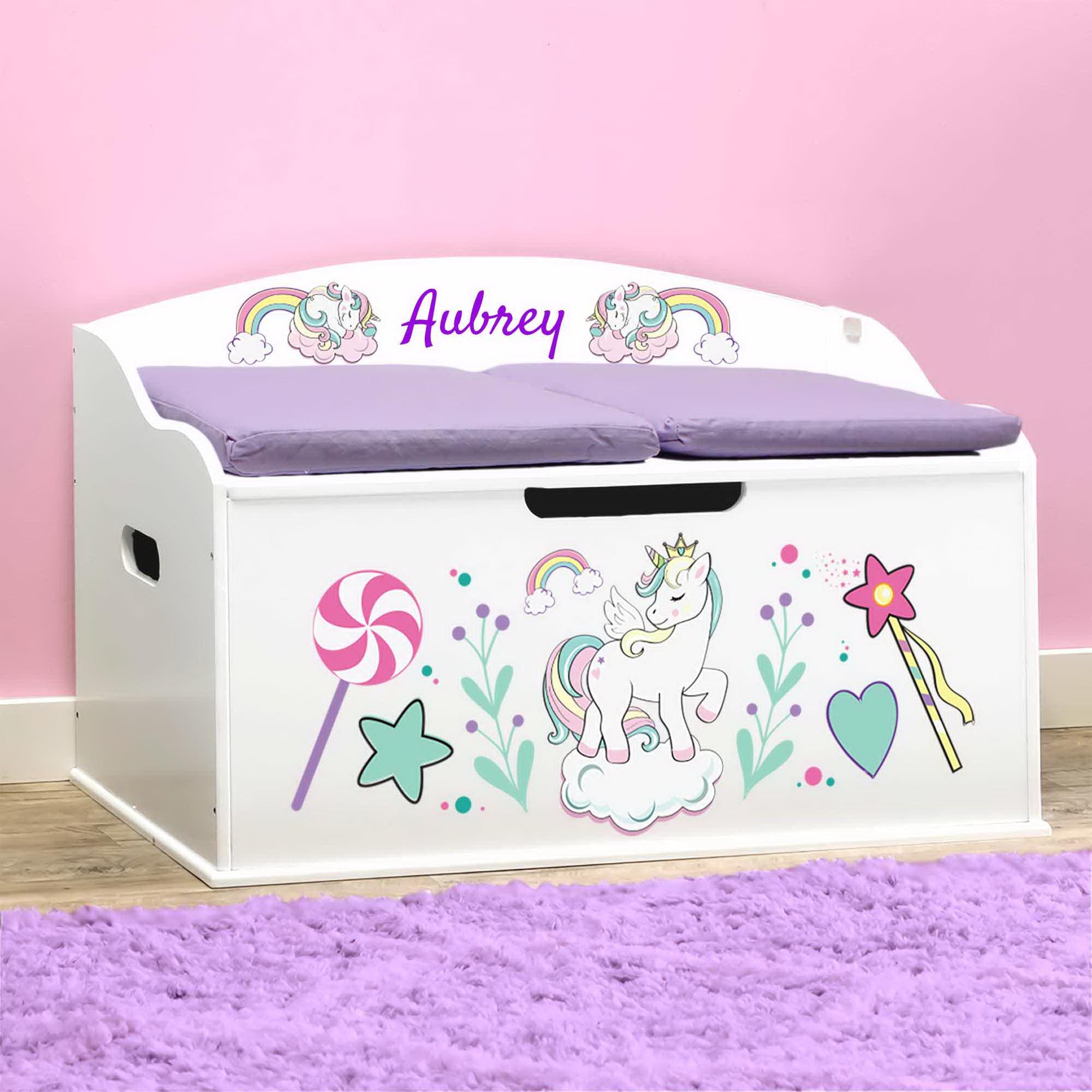 Personalized Dibsies Creative Wonders Unicorns & Rainbows Toy Box