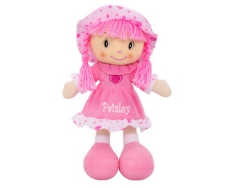 Personalized Sweetheart Cuddle Doll - 14 Inch, Pink