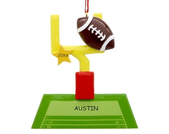 Personalized Football Touchdown Sports Christmas Ornament