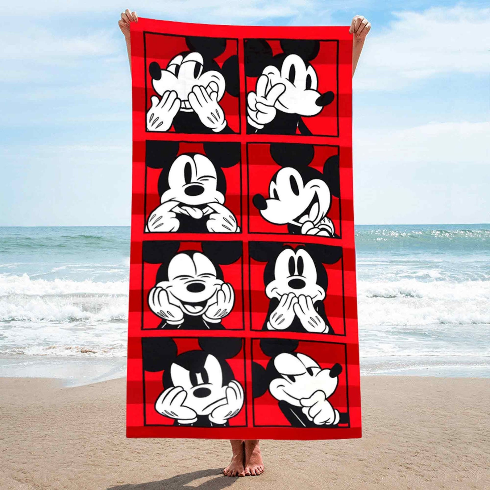 Personalized Mickey Mouse Beach Towel Etsy