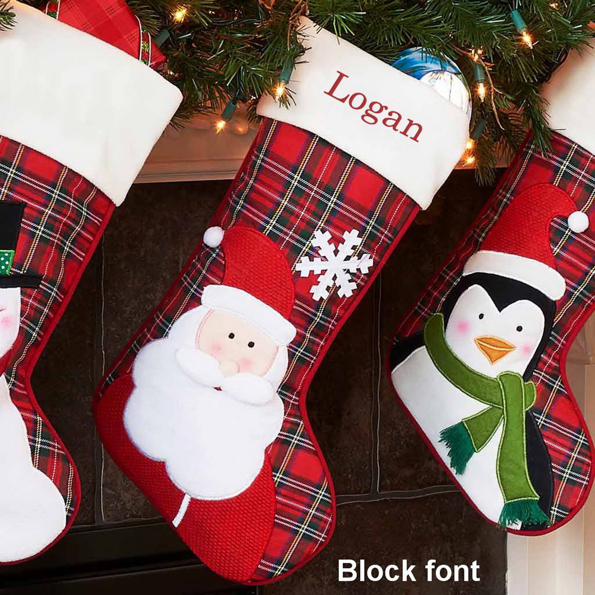 Personalized Plaid Christmas Stocking Etsy