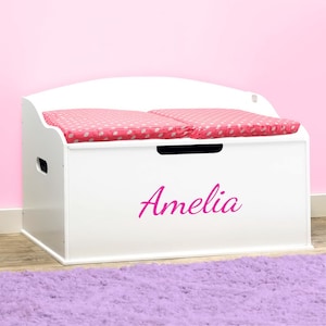Personalized Dibsies Creative Wonders Signature Series Toy Box, White - Girls