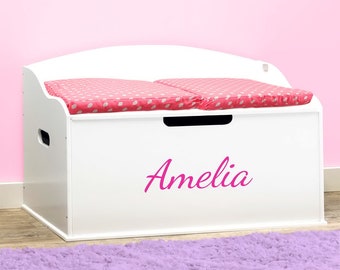 Personalized Dibsies Creative Wonders Signature Series Toy Box, White - Girls