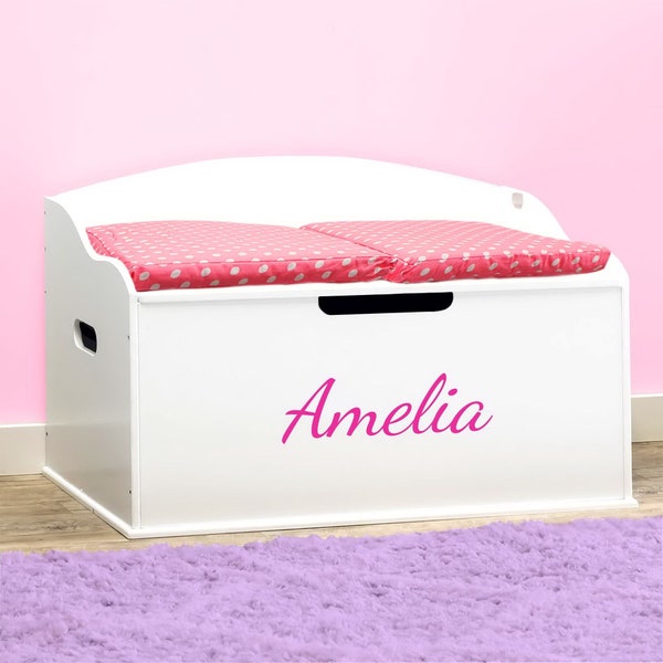 Personalized Dibsies Creative Wonders Signature Series Toy Box, White - Girls