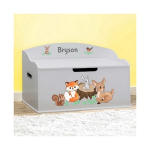 Solid Wood Toy Storage Chest Personalized Toy Box Unfinished 