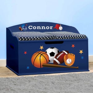 Personalized Dibsies Creative Wonders Sports Toy Box - Blue