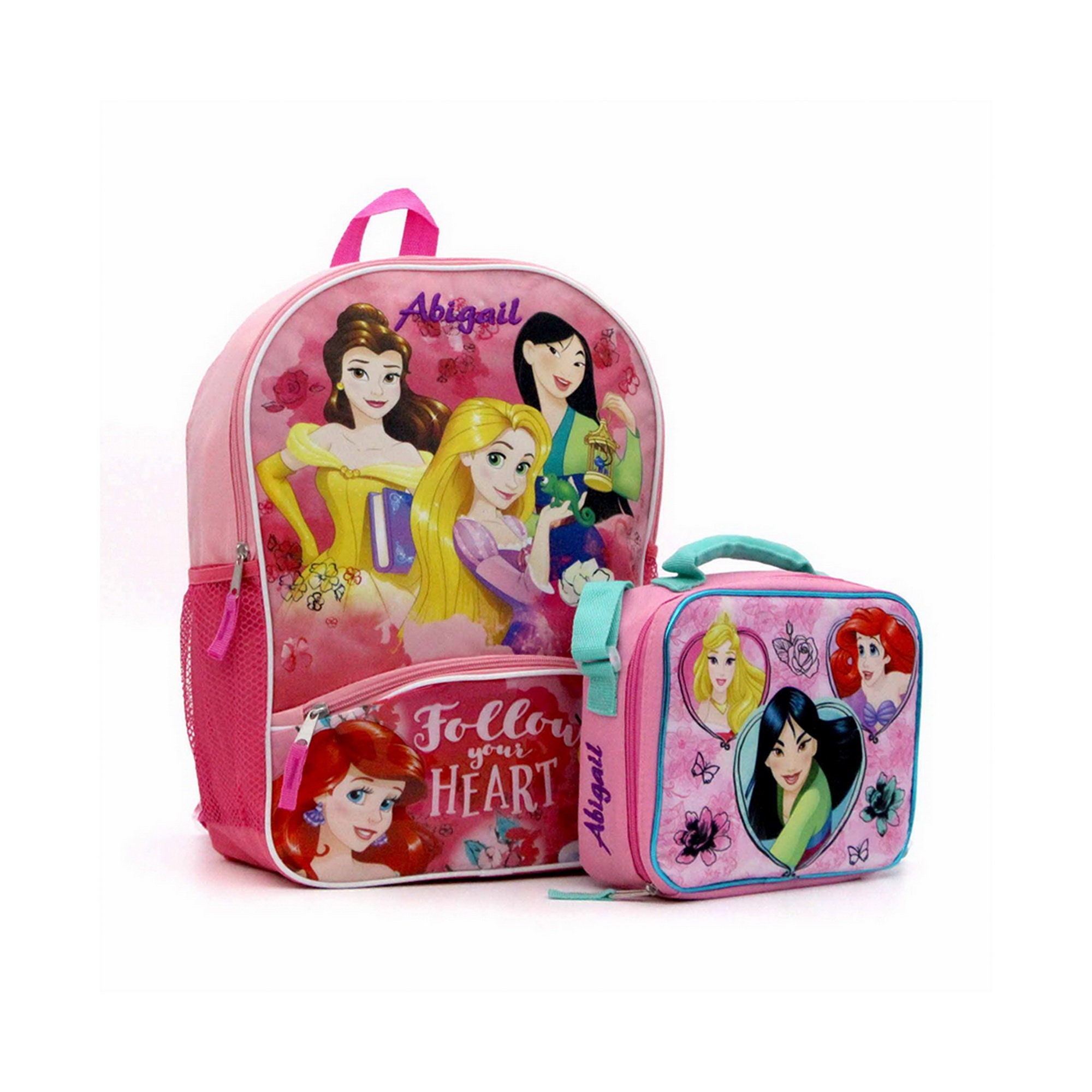 Personalized Disney Princess Backpack and Lunch Box Combo Etsy
