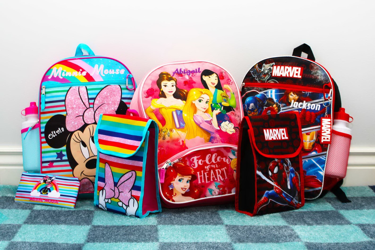 Personalized Disney Princess Backpack and Lunch Box Combo Etsy