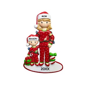 Personalized Single Mom Family Ornament - Family of 2