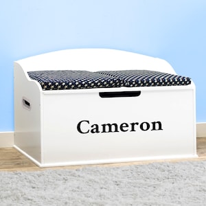 Personalized Dibsies Creative Wonders Signature Series Toy Box, White - Boys