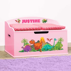 Personalized Dibsies Creative Wonders Dinosaurs Toy Box - Pink