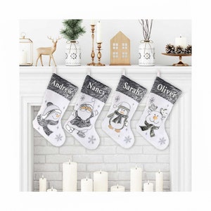 Personalized Silverscape Christmas Stocking