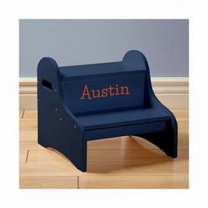 Personalized Dibsies Step Stool with Storage - Blue