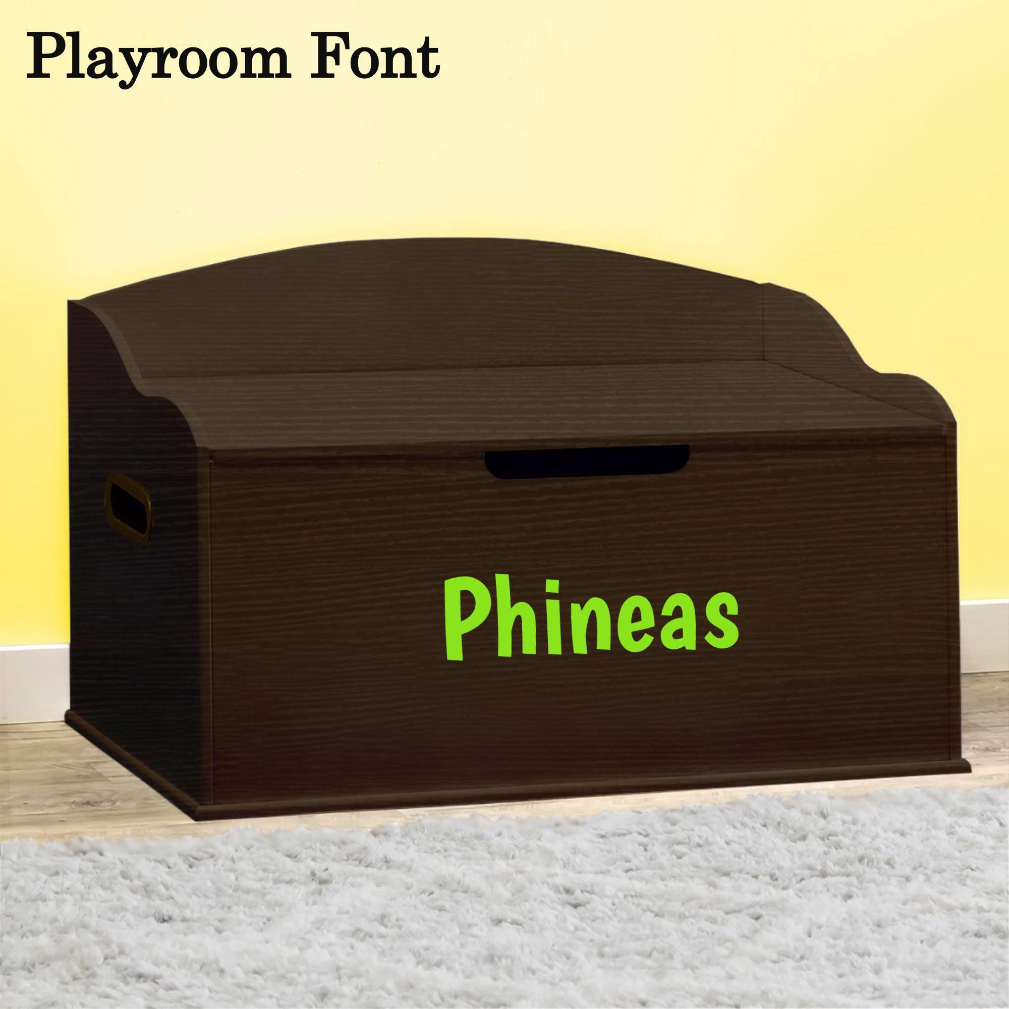 💖Buy 2 Free Shipping💖Personalized Signature Series Toy Box, Espresso - Boys