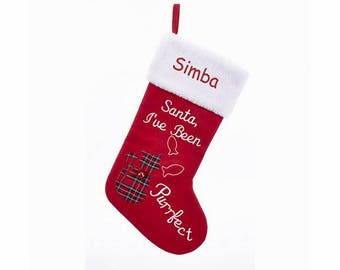 Personalized Purrfect Cat Christmas Stocking
