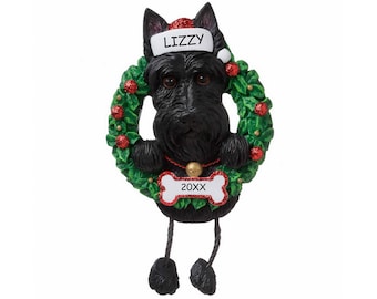Personalized Pet Dog Christmas Ornament - Scottie