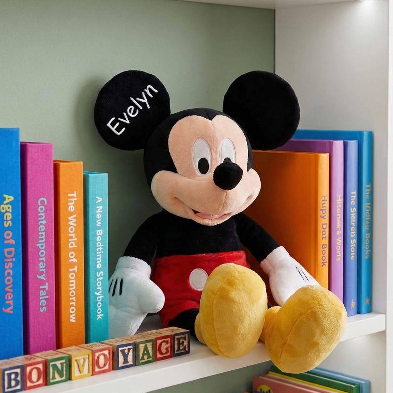 Peluche personalizado de Mickey Mouse de Disney (15,5 pulgadas) imagen 3