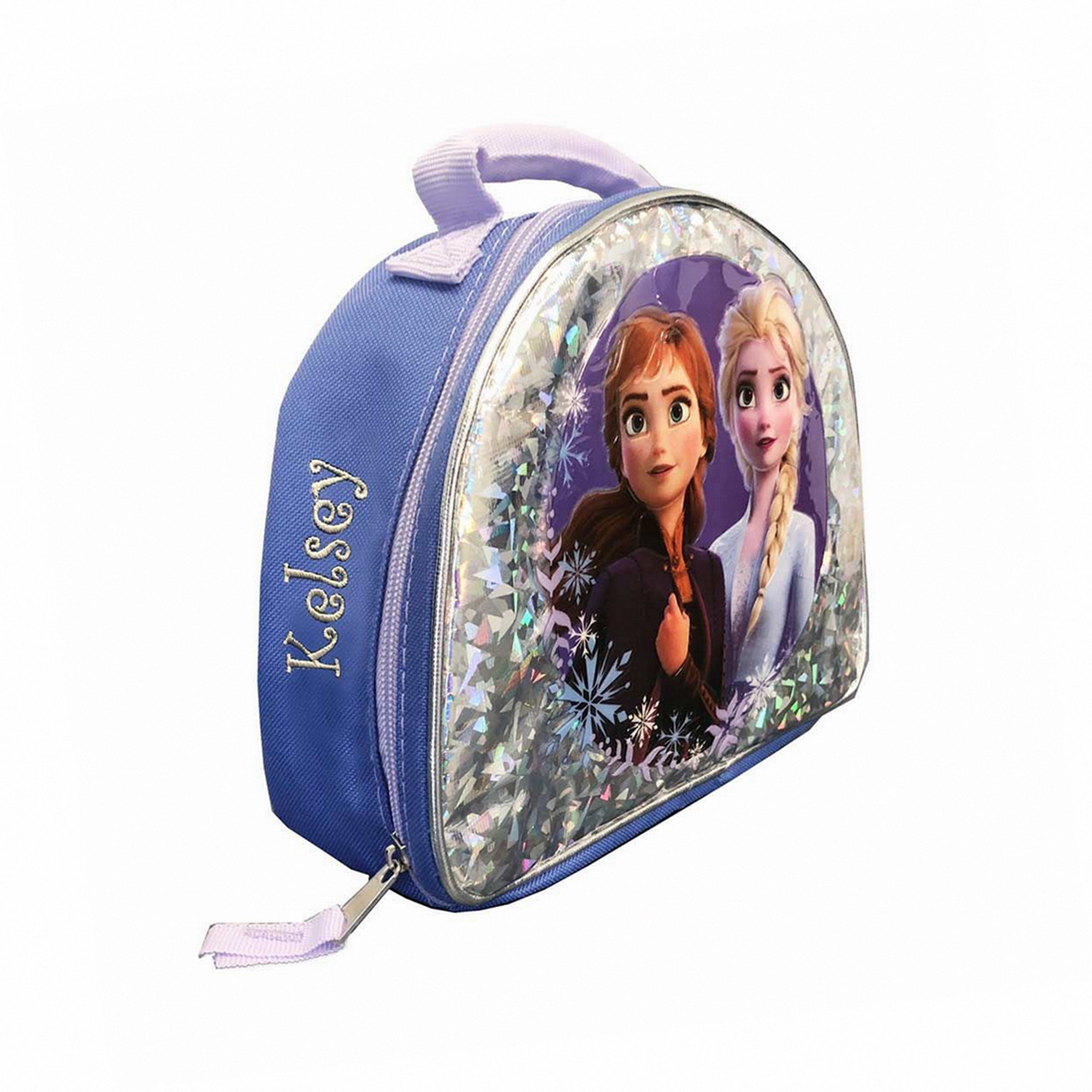 Personalized Frozen Anna & Elsa 3D Face Insulated Lunch Bag 