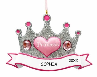 Personalized Dibsies Princess Crown Kids Christmas Ornament