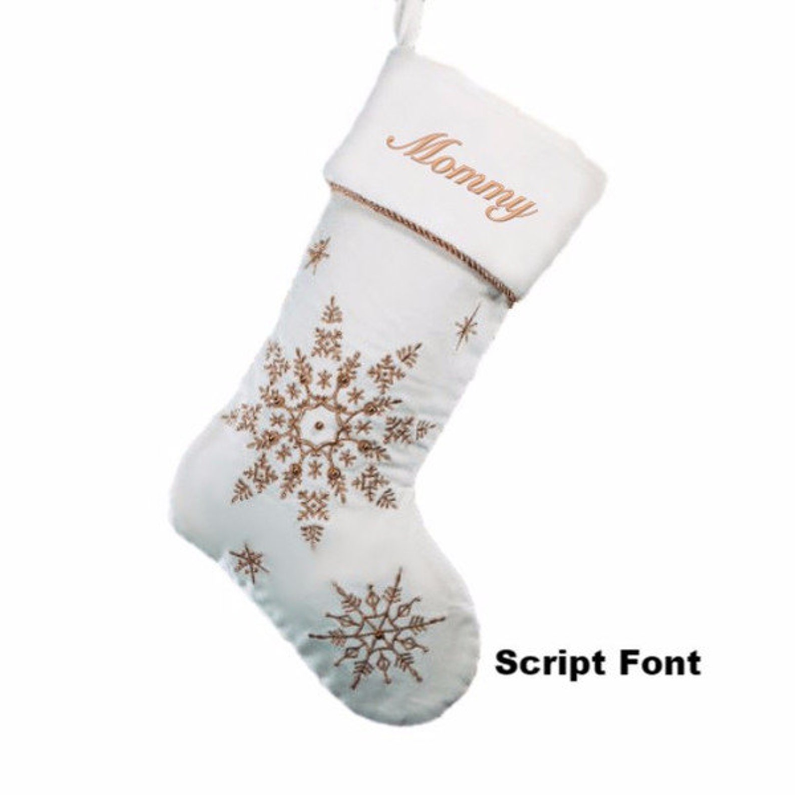 Personalized Sparkling Snowflakes Christmas Stocking - Etsy