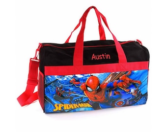 Personalized Spiderman Kids Travel Duffel Bag - 18"