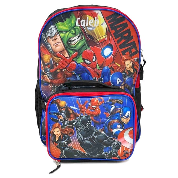 Personalized Marvel Avengers Backpack and Lunch Box Combo Etsy