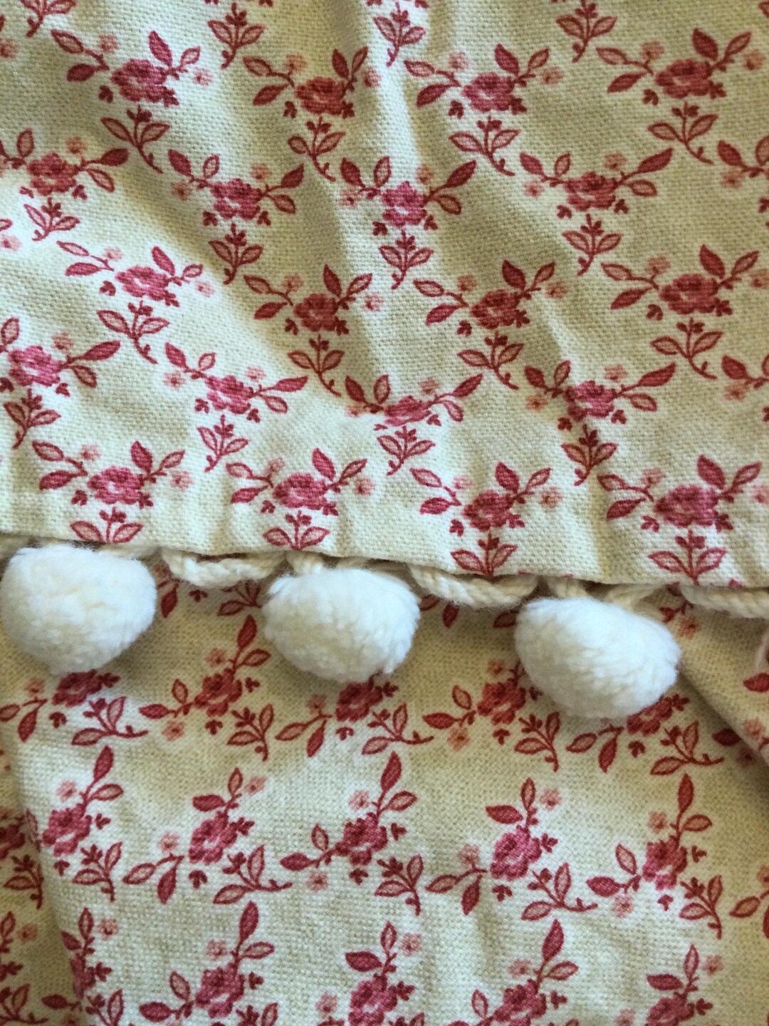 Country Ruffle Trim VINTAGE FRENCH COUNTRY Ruffle Fabric Pom Pom Trim - Etsy