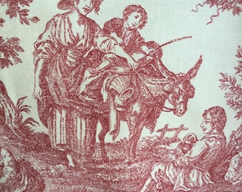 Vintage FRENCH COUNTRY TOILE Pillow Cover Set Shabby French Cottage Chic