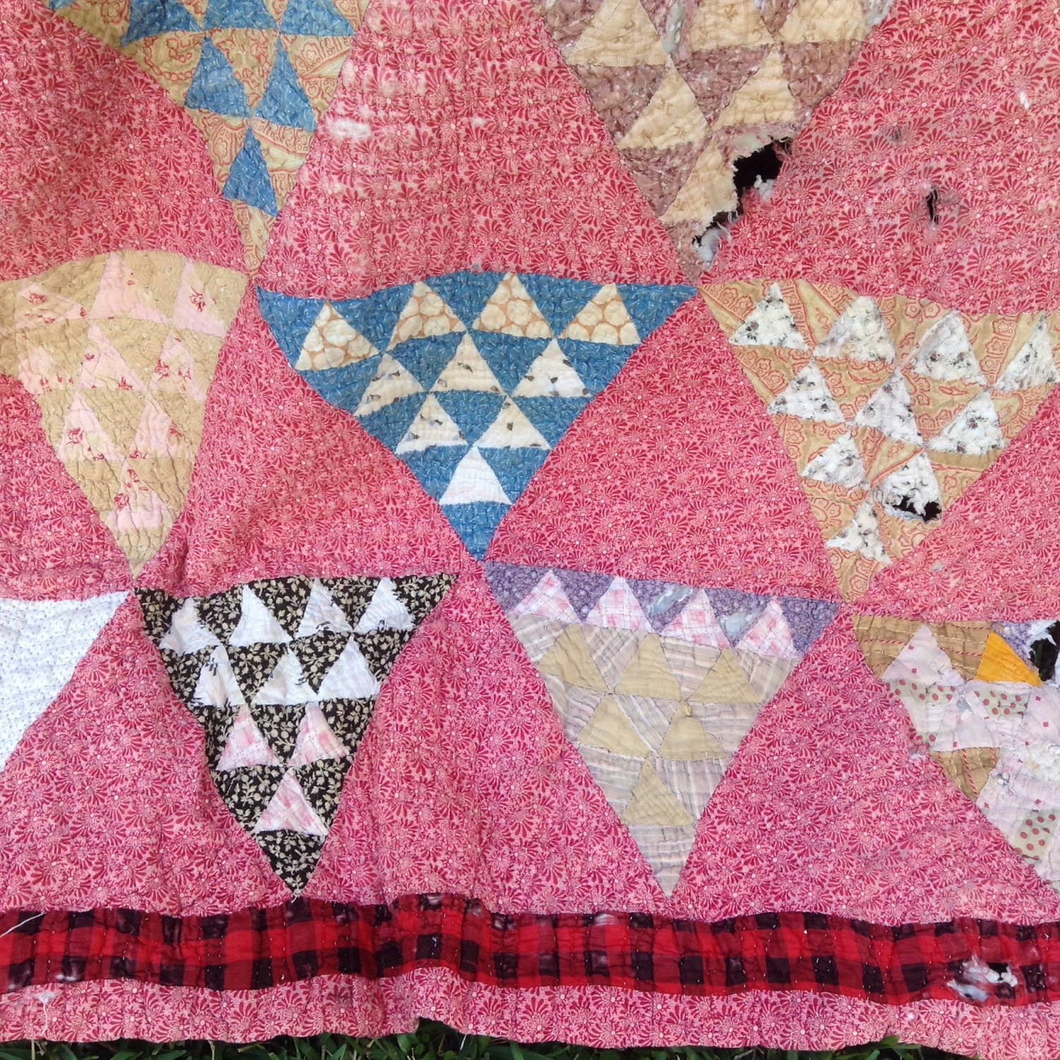Antique PATCHWORK QUILT CUTTER Shabby Prairie Cottage Calico Etsy