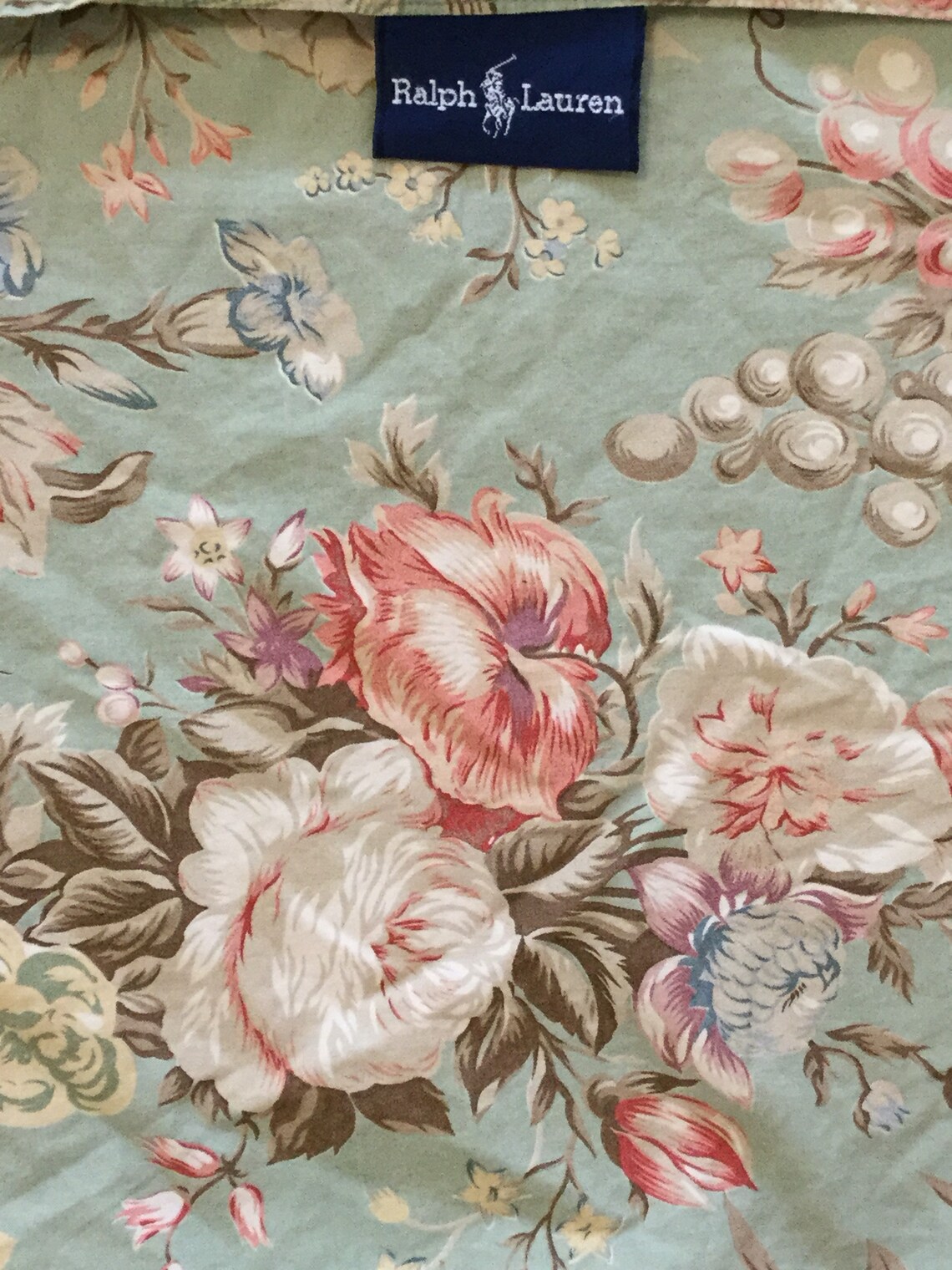 Vintage RALPH LAUREN CHARLOTTE European Ruffled Pillow Sham Etsy