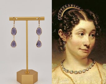 Rhinestone earrings - georgian - regency