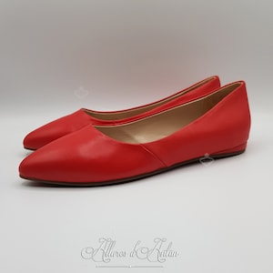 Malmaison - Red - Empire shoes - Regency shoes