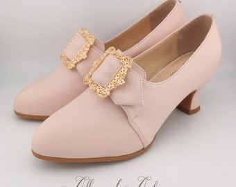 Trianon - Rose - 18th Century Shoes - 18th Century shoes