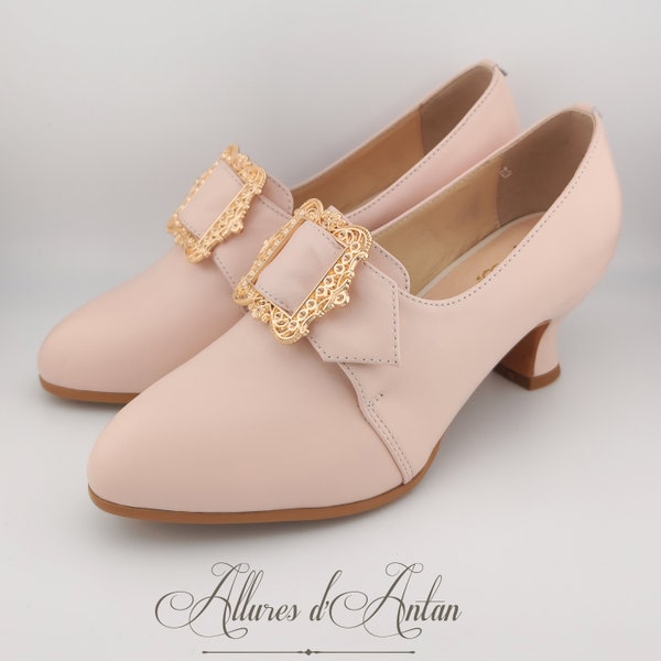 Trianon - Pink - 18th Century Shoes - 18th Century shoes