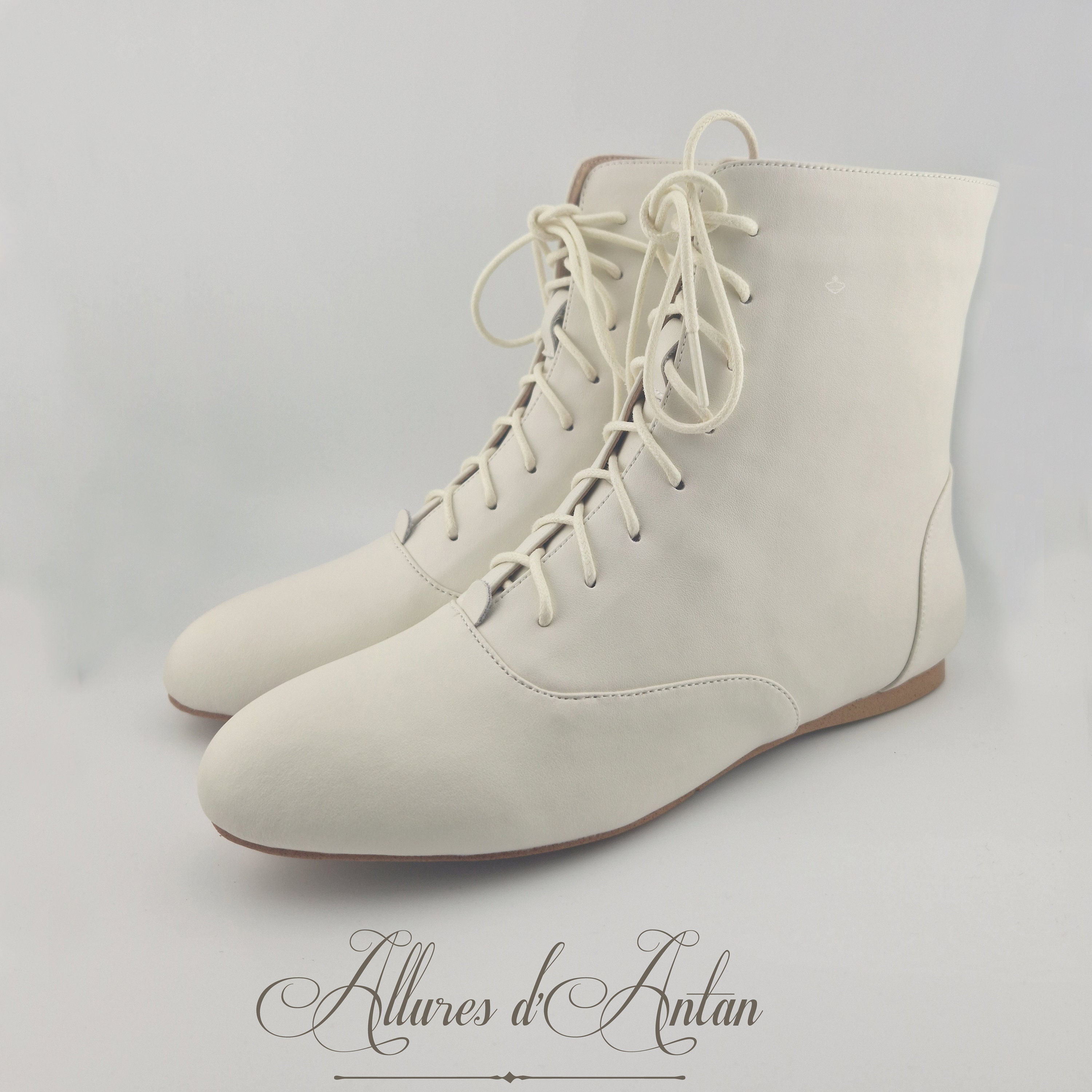 American Duchess Ivory Boots Womens DEADSTOCK Gibson Edwardian