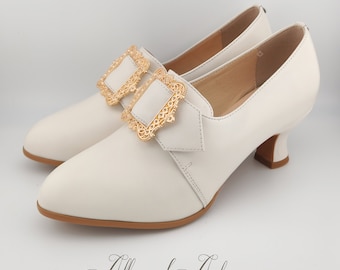 Trianon - Ivory - 18th Century Shoes - 18th Century shoes