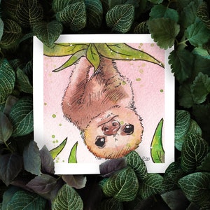 Sloth Art Print, Wall Art, Nursery Decor, Home Decor, Home Furnishings, Animal Art, Gift Ideas, Animal Lover, Baby Animals, Animal Poster