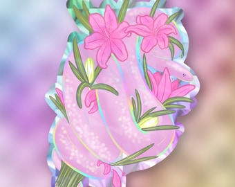 Holographic Snake Sticker | PASTEL | Cornsnake, Holo Sticker, Pastel Sticker, Rainbow Pastel, Cute Stickers, Pastel Aesthetic, Laptop Decal